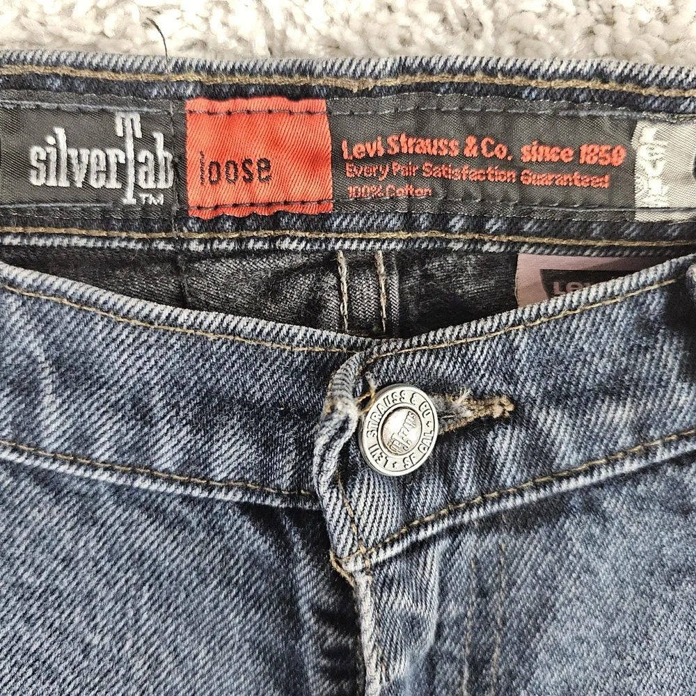 Vintage Levi's Silvertab Loose Tapered Leg Dark Wash Jeans 36x34 (34x33.5)